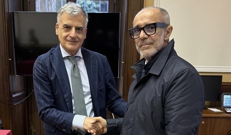 Il Prefetto Claudio Sgaraglia ed il sindaco di Rozzano, Gianni Ferretti